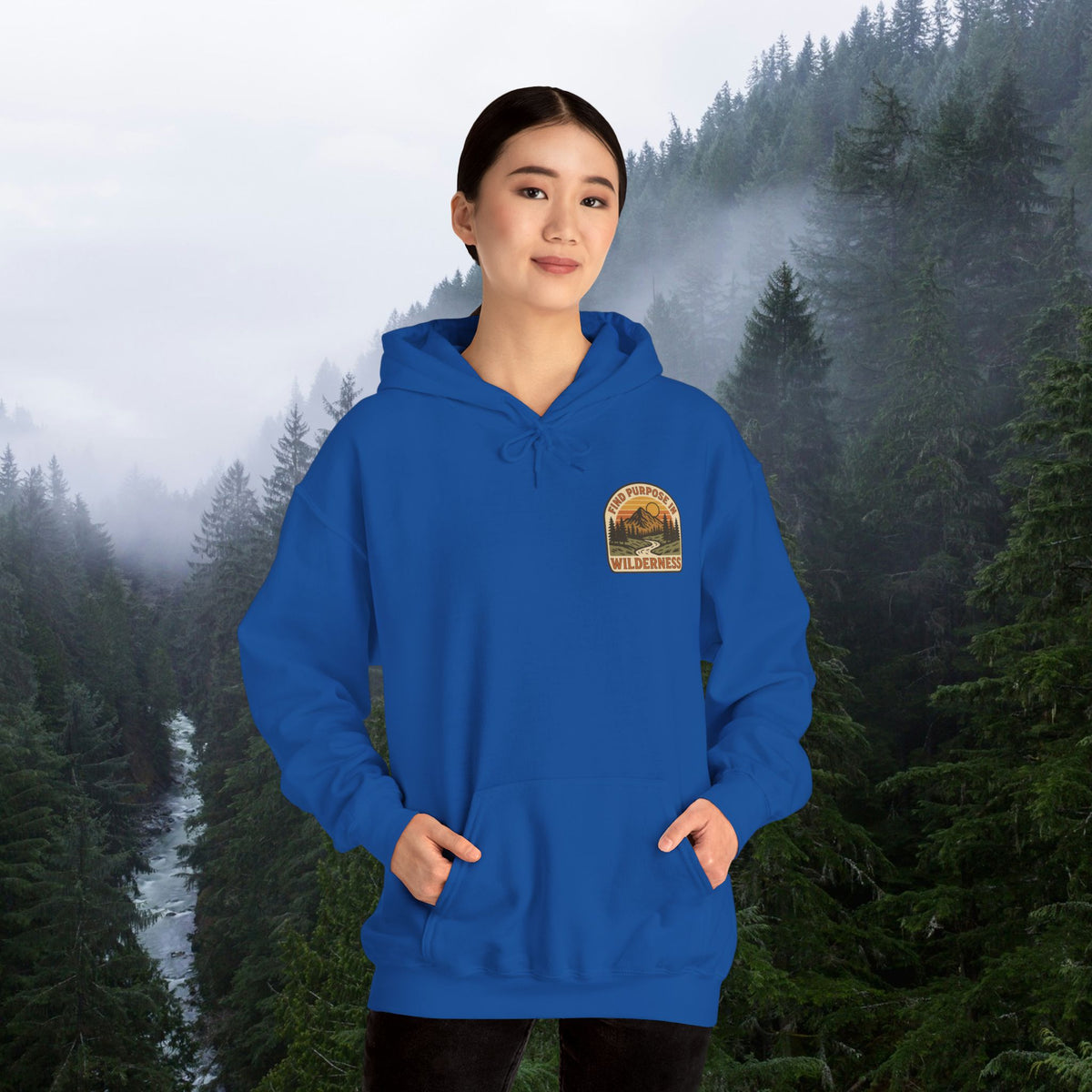 Find purpose in wilderness | Iron Faith Co. | Comfortable Heavy Blend Sweatshirt