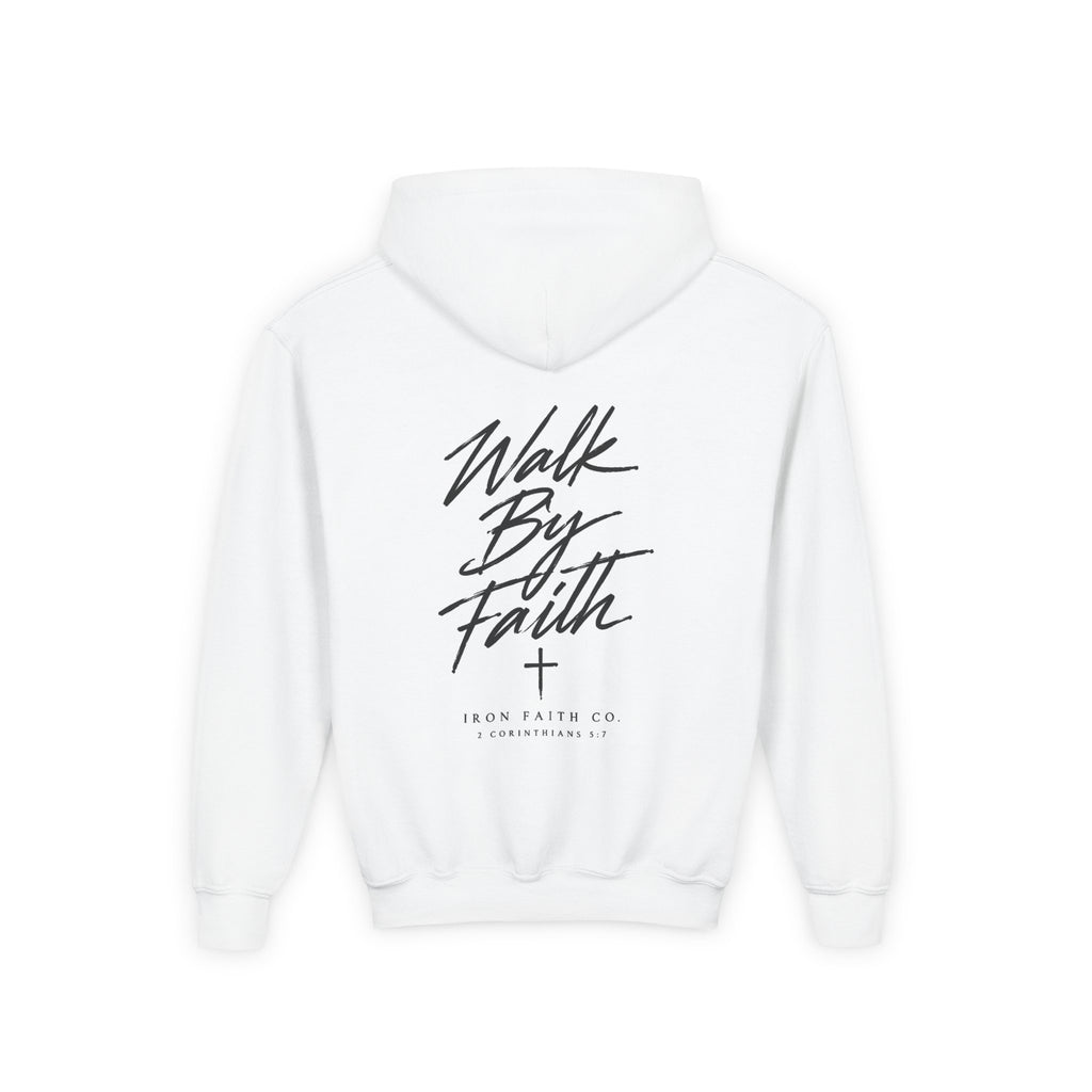 Walk By Faith Youth Hoodie – Back Print