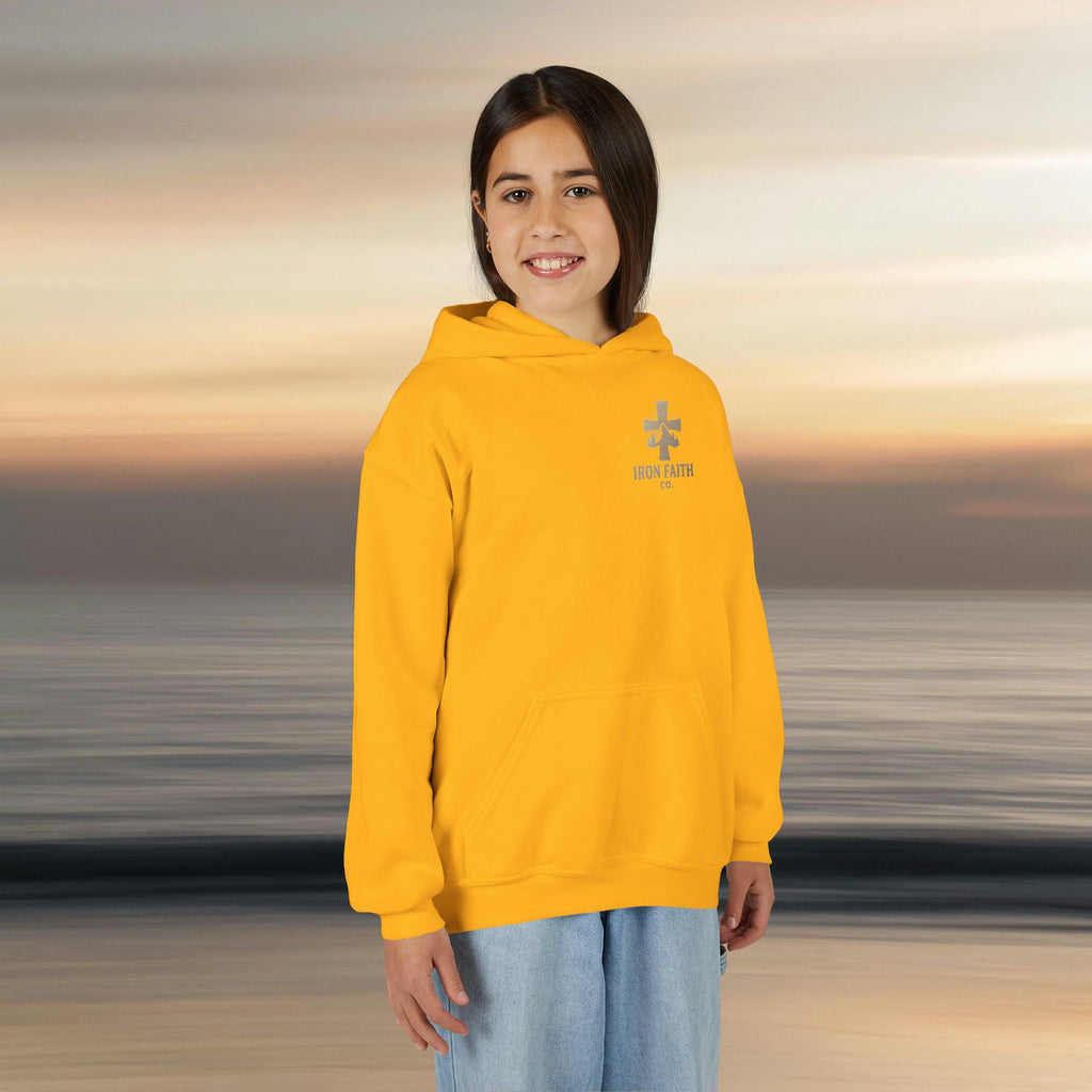 Iron Faith Co. - God's creation - Girls Youth Heavy Blend Hooded Sweatshirt - photo 12 of 30