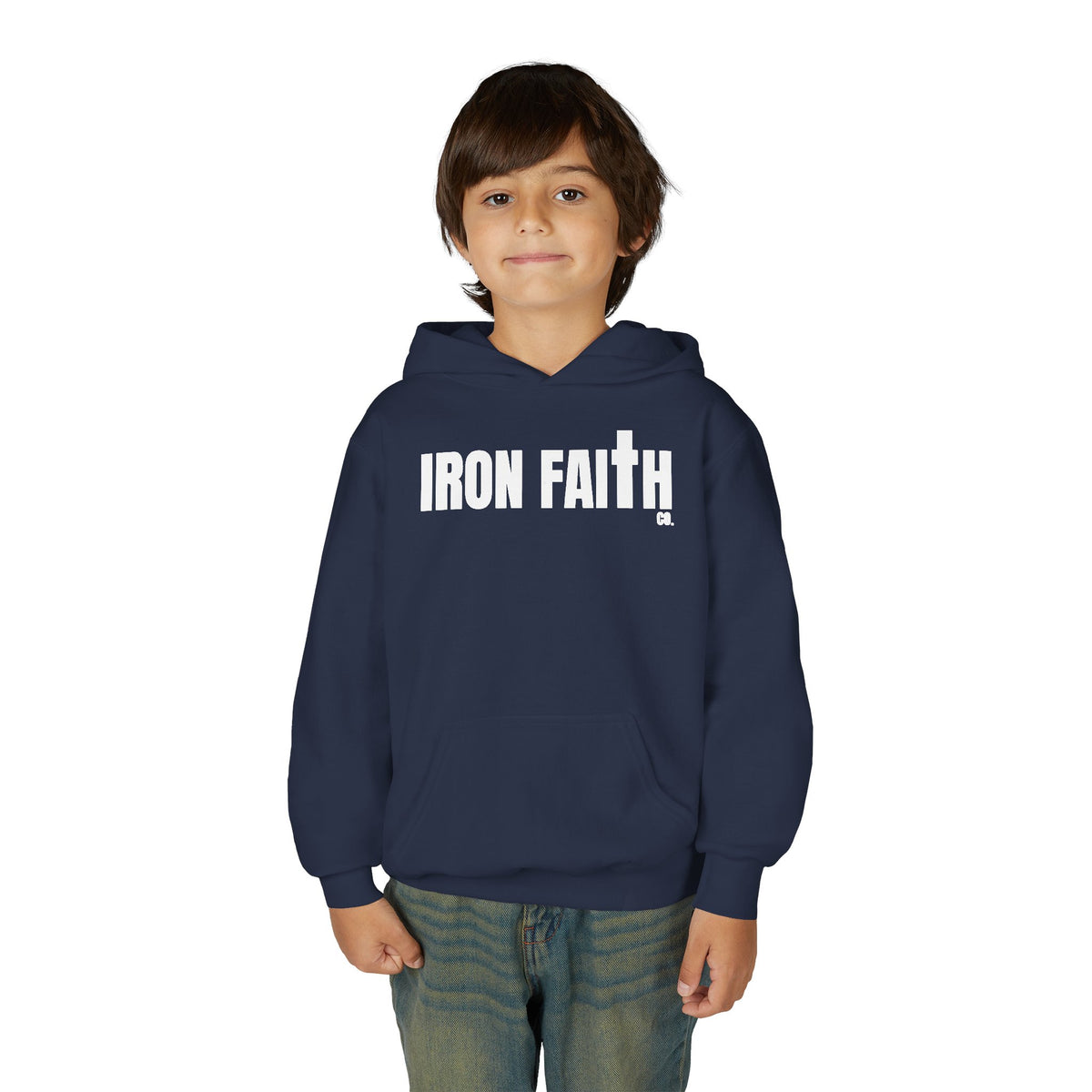 Iron Faith Co. Wordmark Youth Hoodie