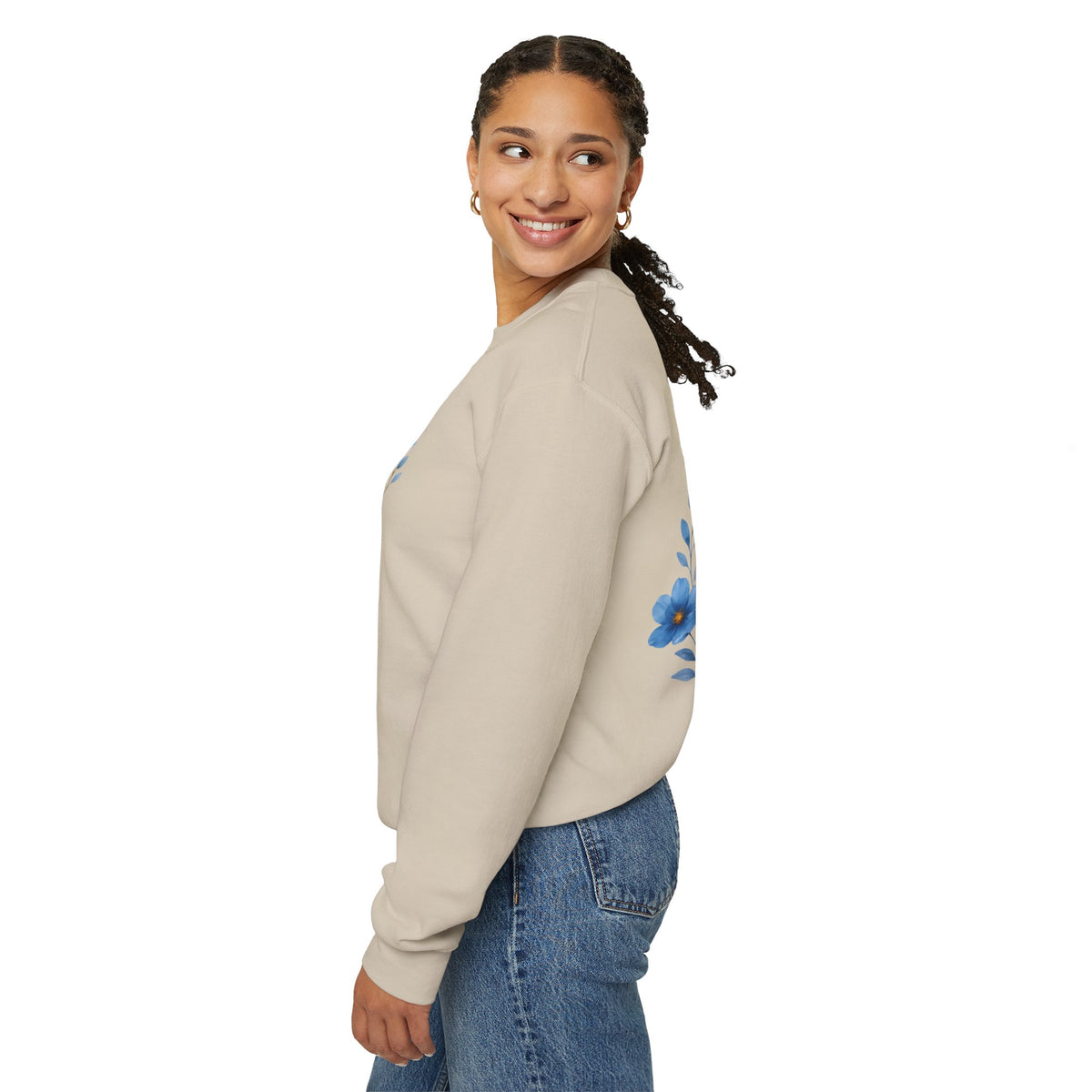 She Looks Back and Thanks God Floral Sweatshirt - Iron Faith Co. - photo 9 of 24