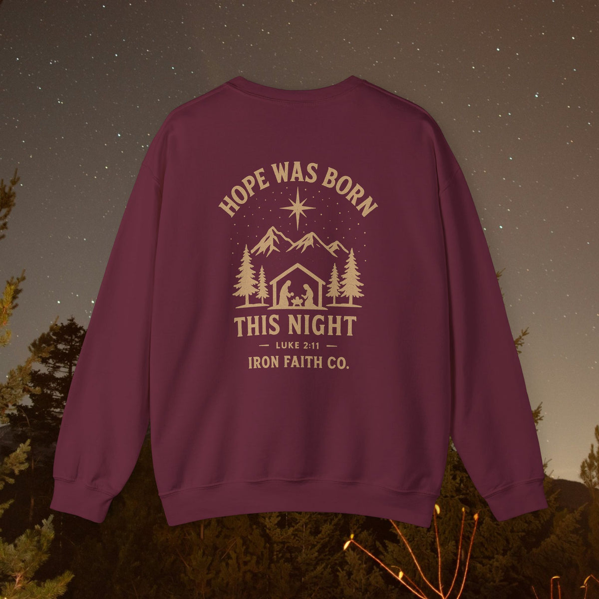 Hope Was Born This Night Sweatshirt - IronFaithCo. - photo 28 of 30
