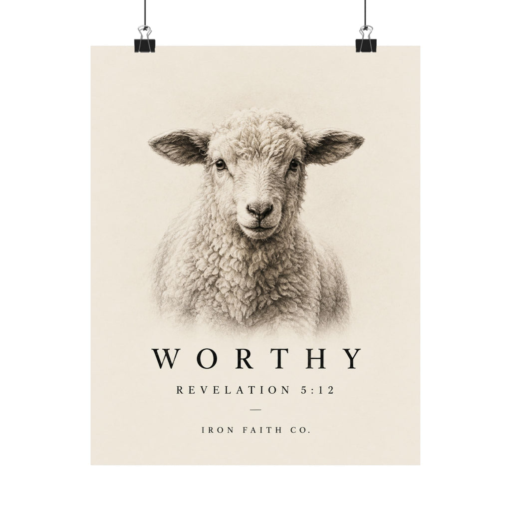 Worthy Revelation 5:12 Poster