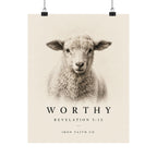 Worthy Revelation 5:12 Poster