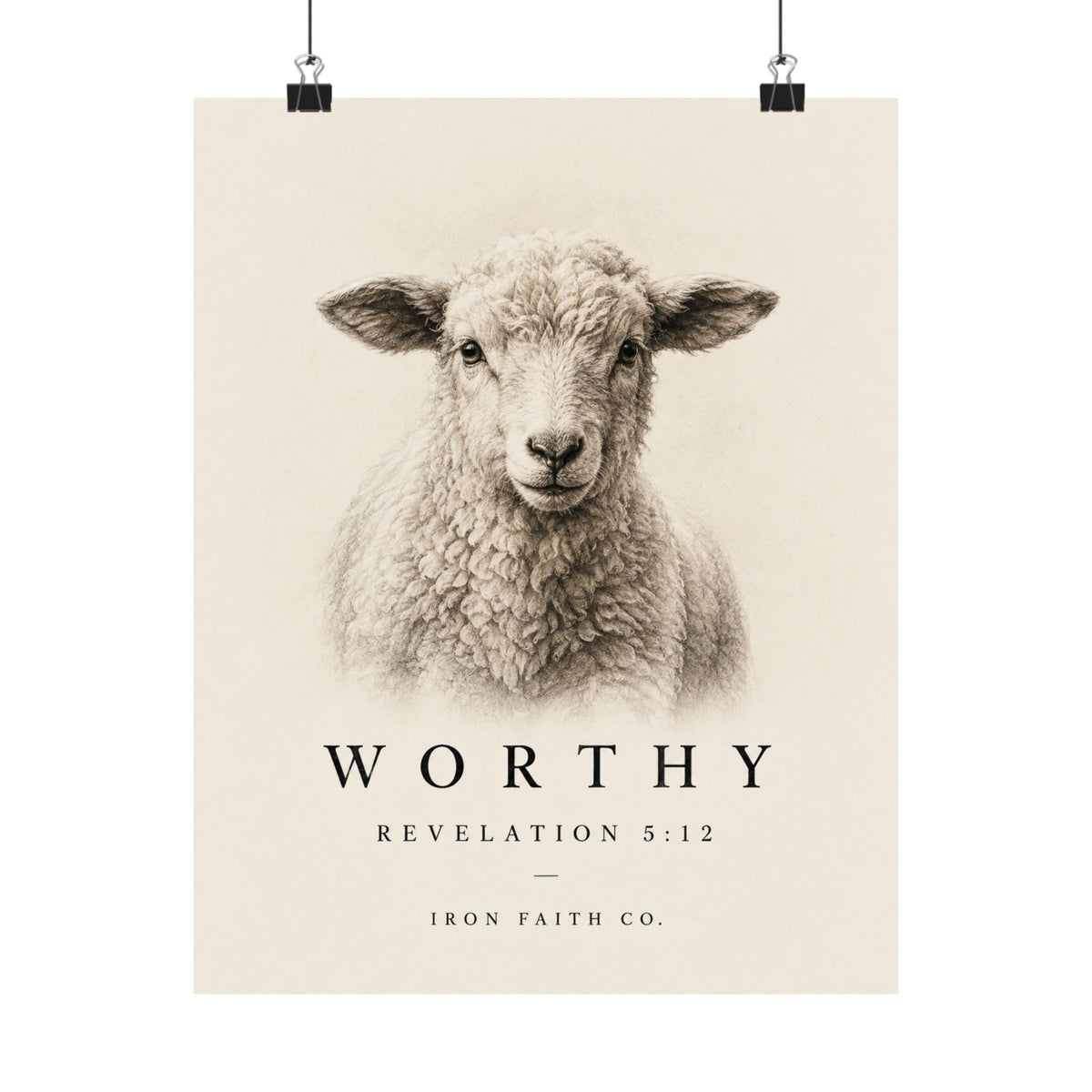 Worthy Revelation 5:12 Poster