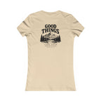 Good Things Come From Obedience Women's Fitted Tee – Back Print
