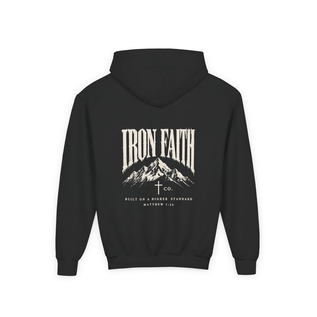 Built on a Higher Standard Youth Hoodie – Back Print