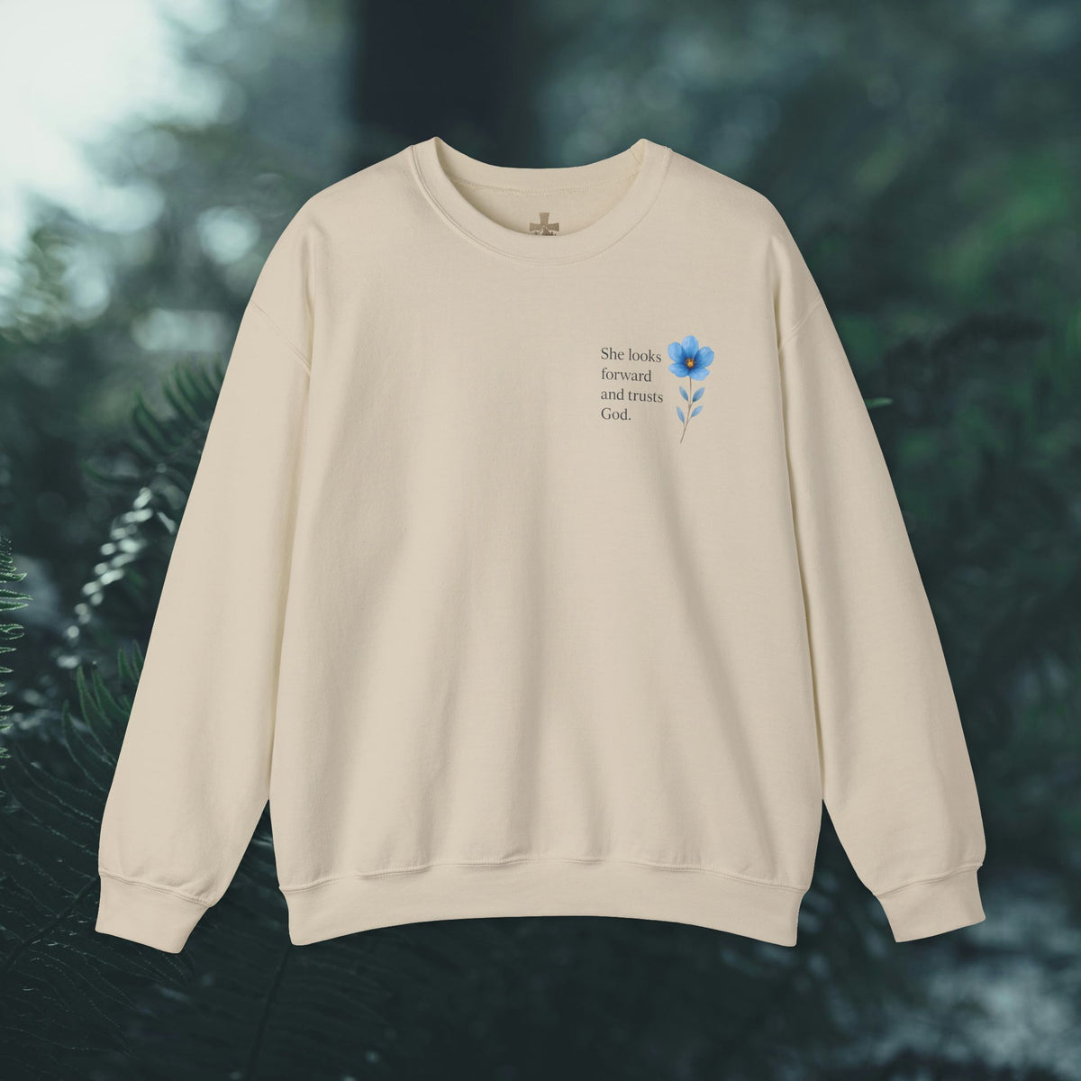 She Looks Back and Thanks God Floral Sweatshirt - Iron Faith Co. - photo 7 of 24