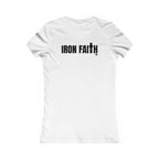 Iron Faith Co. Wordmark Women's Fitted Tee – Back Print