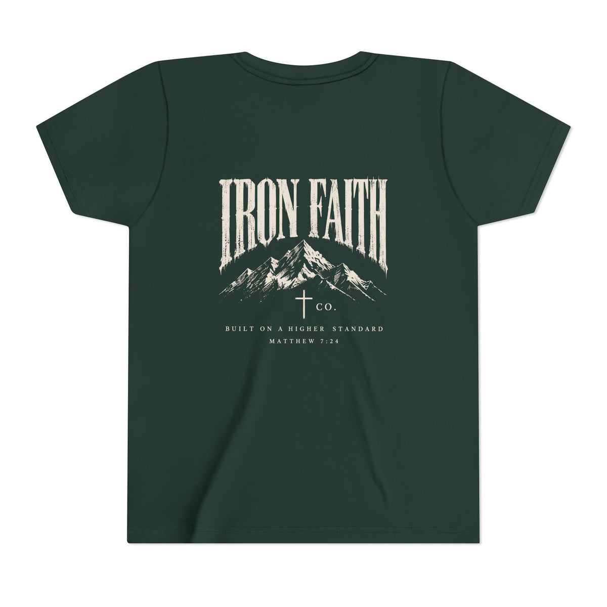 Built on a Higher Standard Youth Tee – Back Print