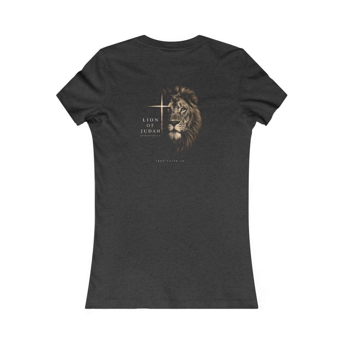 Lion of Judah Women's Fitted Tee – Back Print