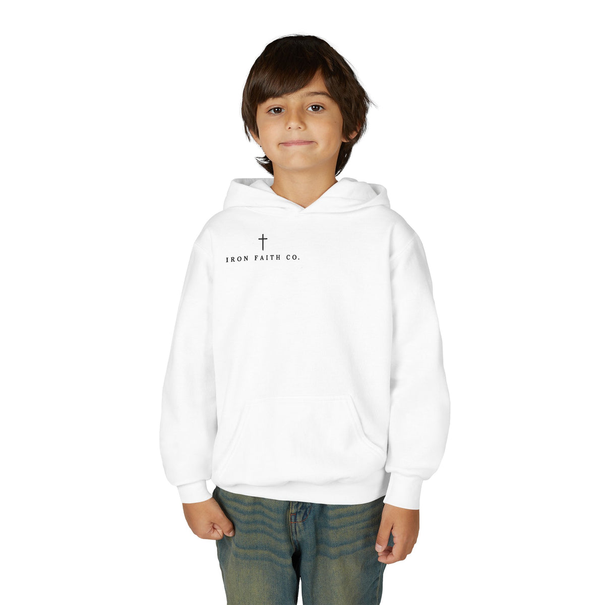 Built on a Higher Standard Youth Hoodie – Back Print