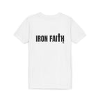 Iron Faith Co. Wordmark Youth Tee – Back Print
