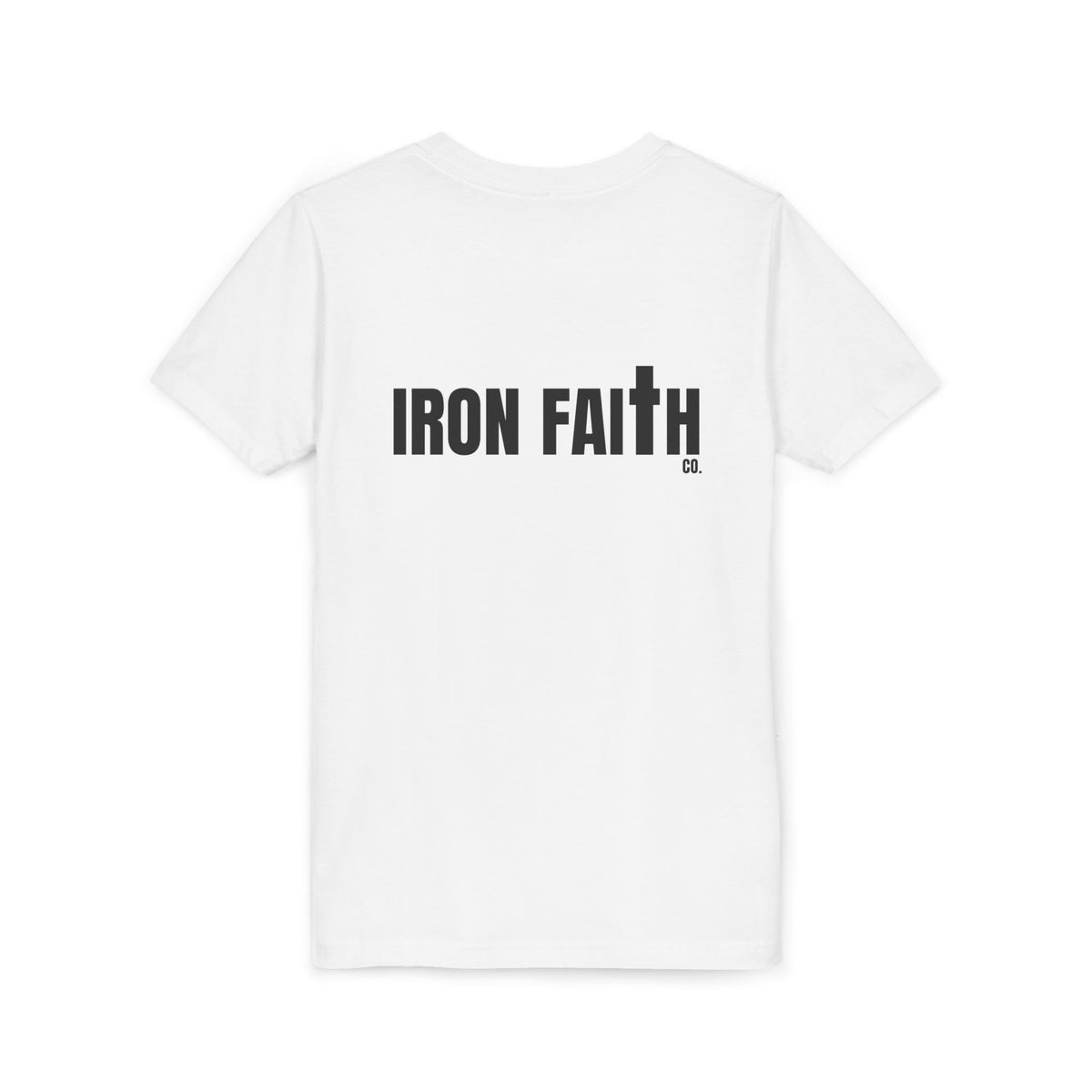 Iron Faith Co. Wordmark Youth Tee – Back Print