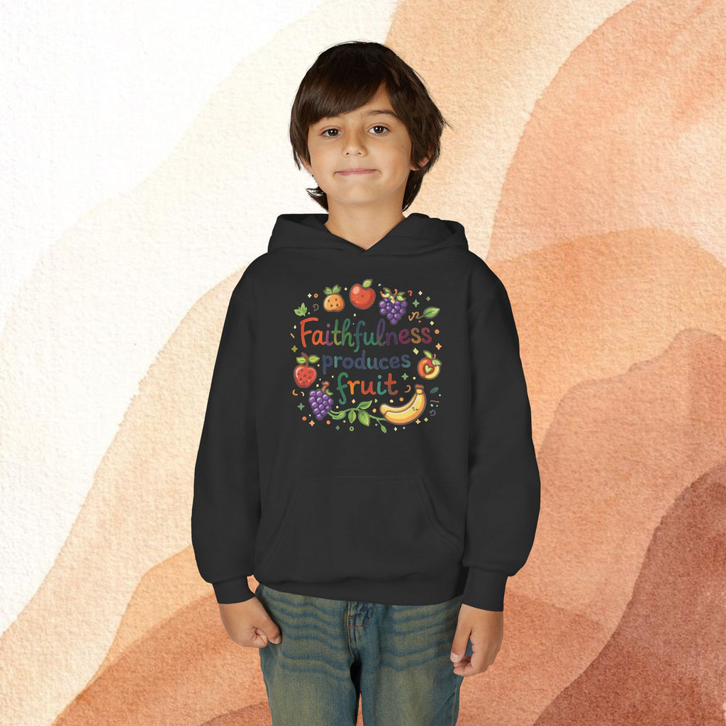 Youth Hoodie — Faithfulness Produces Fruit Kids Hooded Sweatshirt - photo 23 of 30