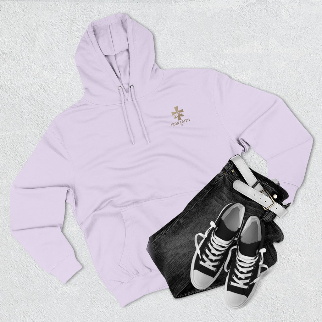 A Woman Who Fears The Lord Is Worthy Of Praise | Proverbs 31:30 | Iron Faith Co. | Fleece Hoodie
