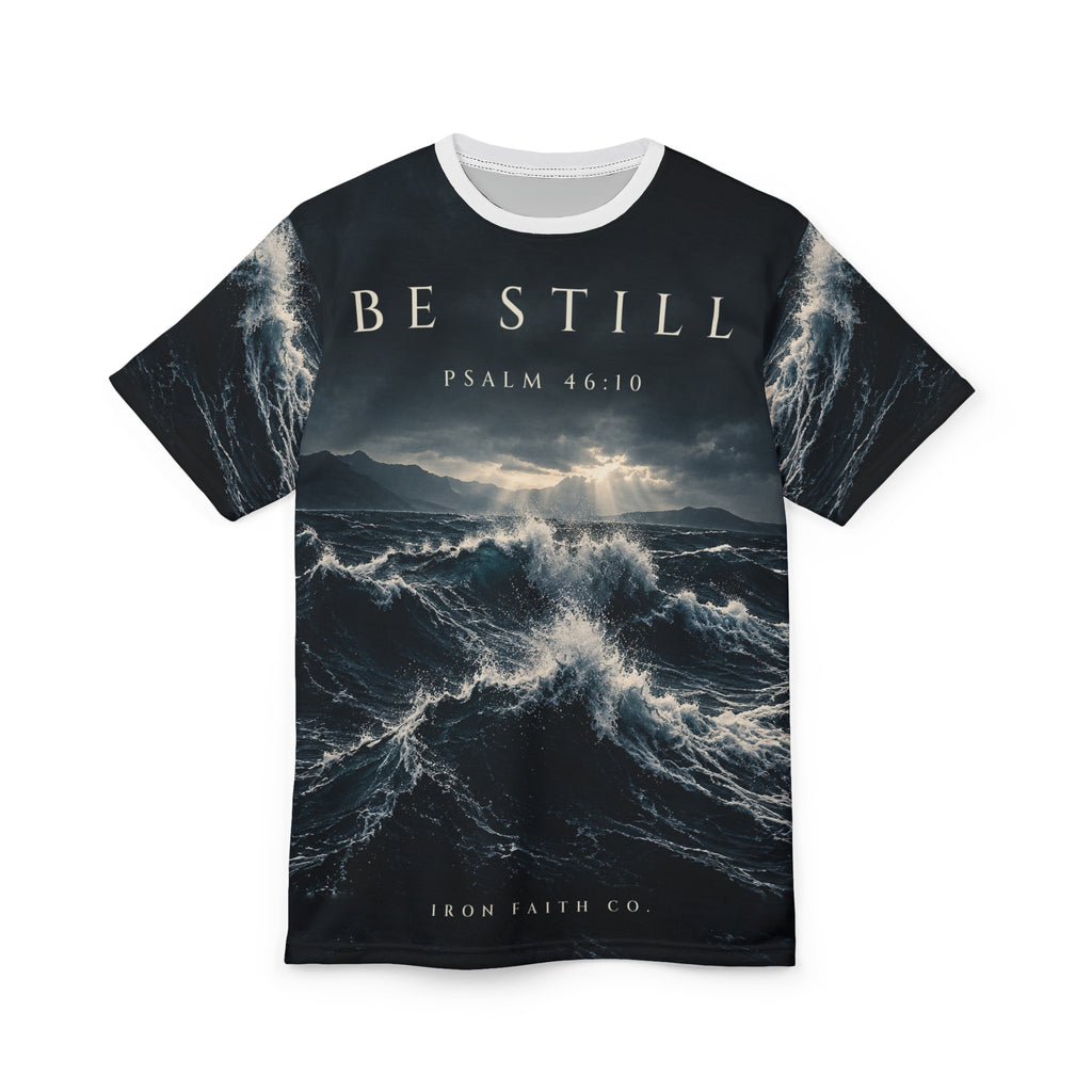 Be Still Psalm 46:10 All-Over Print Tee