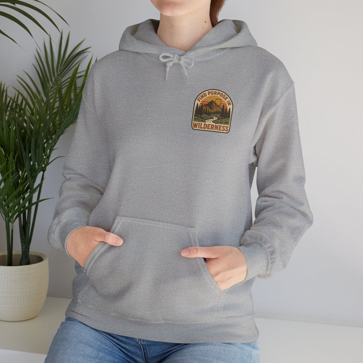 Find purpose in wilderness | Iron Faith Co. | Comfortable Heavy Blend Sweatshirt