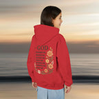 Iron Faith Co. | God's creation | Girls Youth Heavy Blend Hooded Sweatshirt
