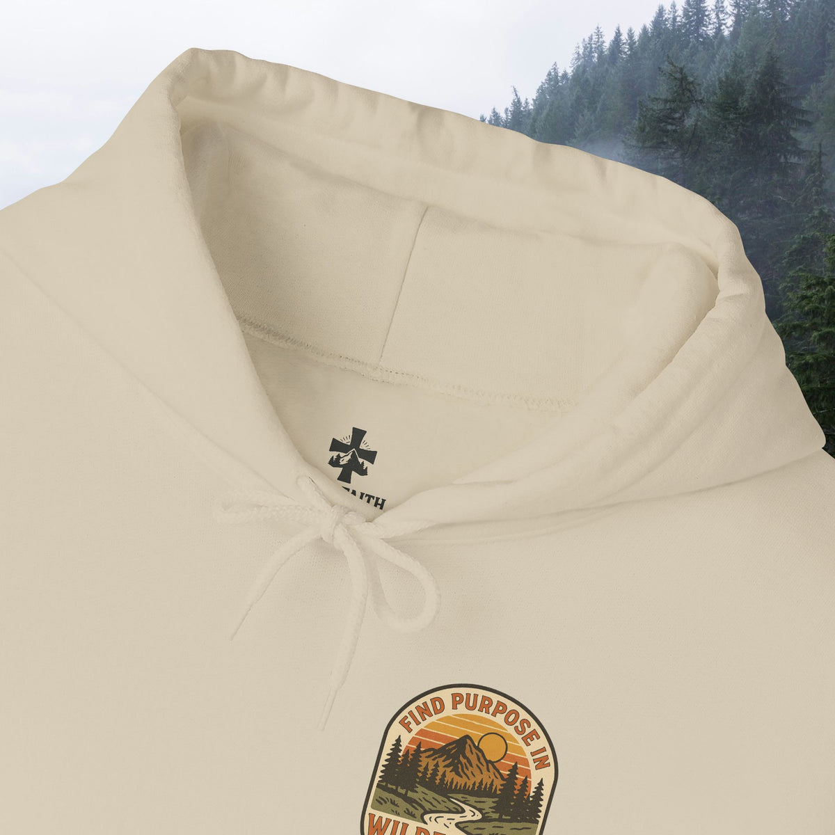 Find purpose in wilderness | Iron Faith Co. | Comfortable Heavy Blend Sweatshirt