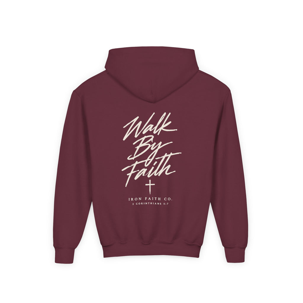 Walk By Faith Youth Hoodie – Back Print