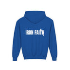 Iron Faith Co. Wordmark Youth Hoodie – Back Print