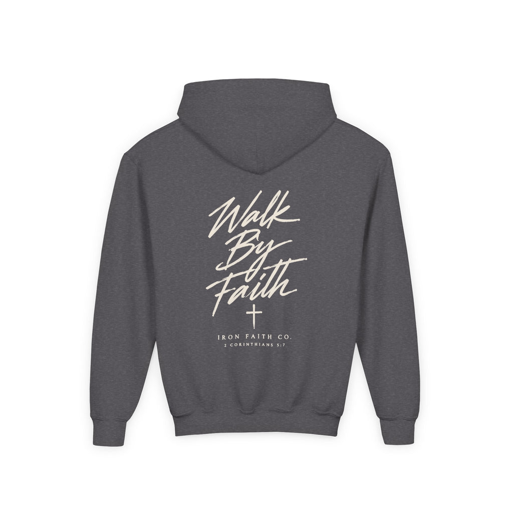 Walk By Faith Youth Hoodie – Back Print