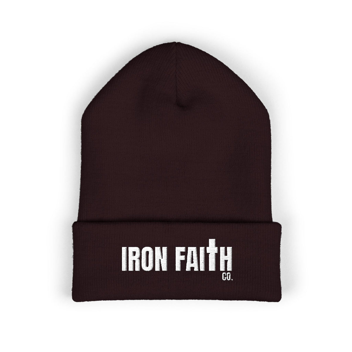 Iron Faith Co. Wordmark Embroidered Cuffed Beanie