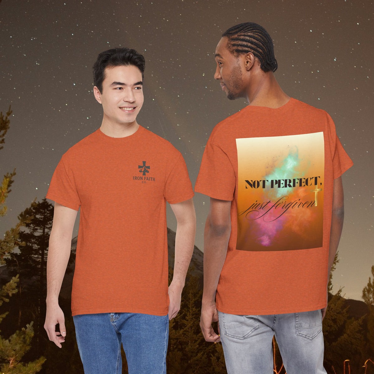 Iron Faith Co. | Not Perfect, Just Forgiven - Unisex Heavy Cotton T-Shirt