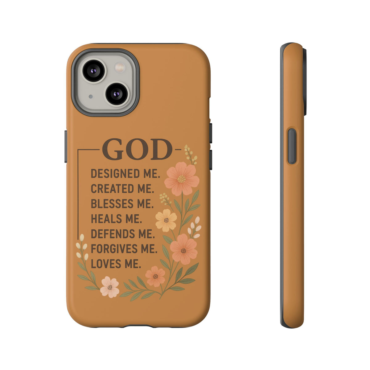 "GOD Designed Me" Floral iPhone Case