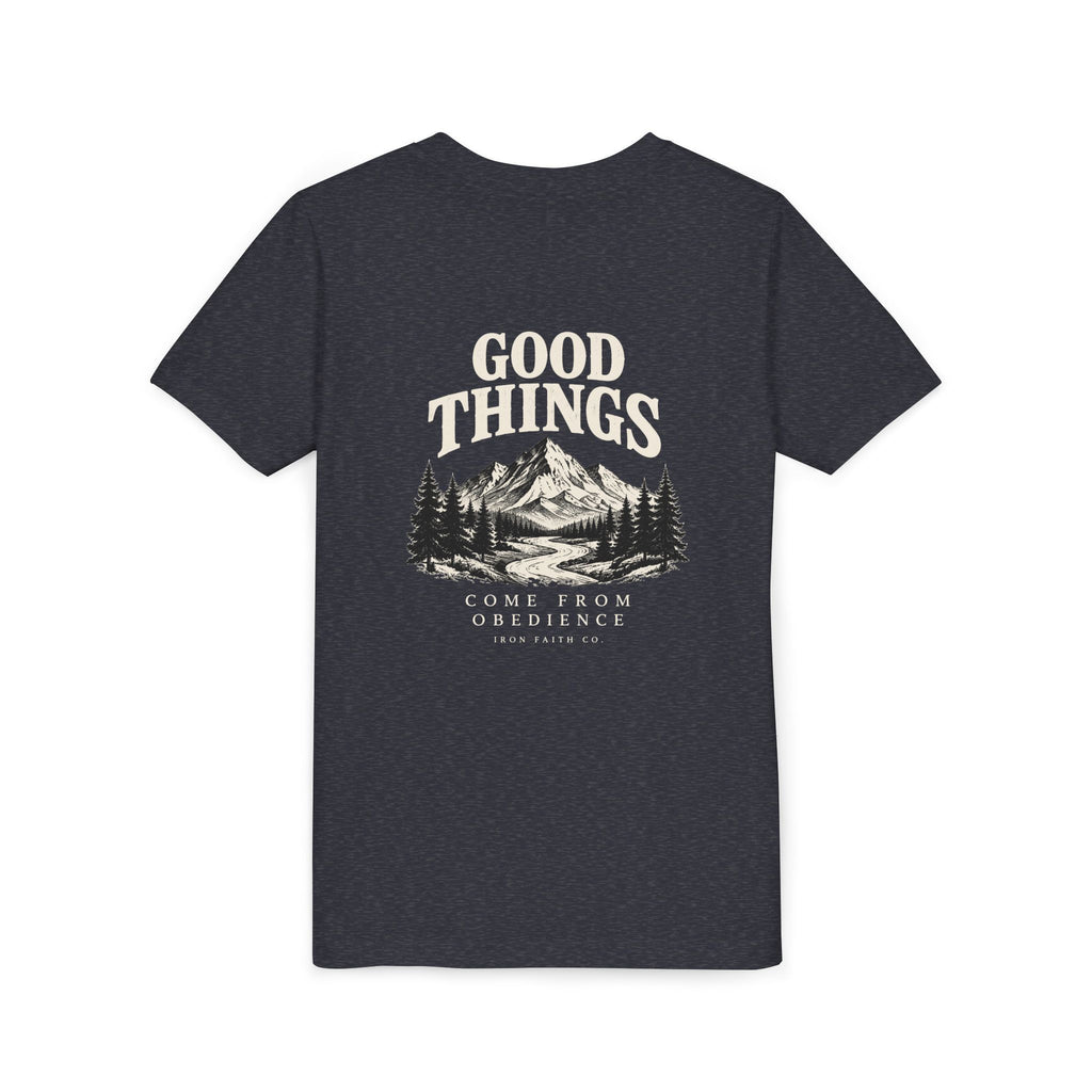 Good Things Come From Obedience Youth Tee – Back Print