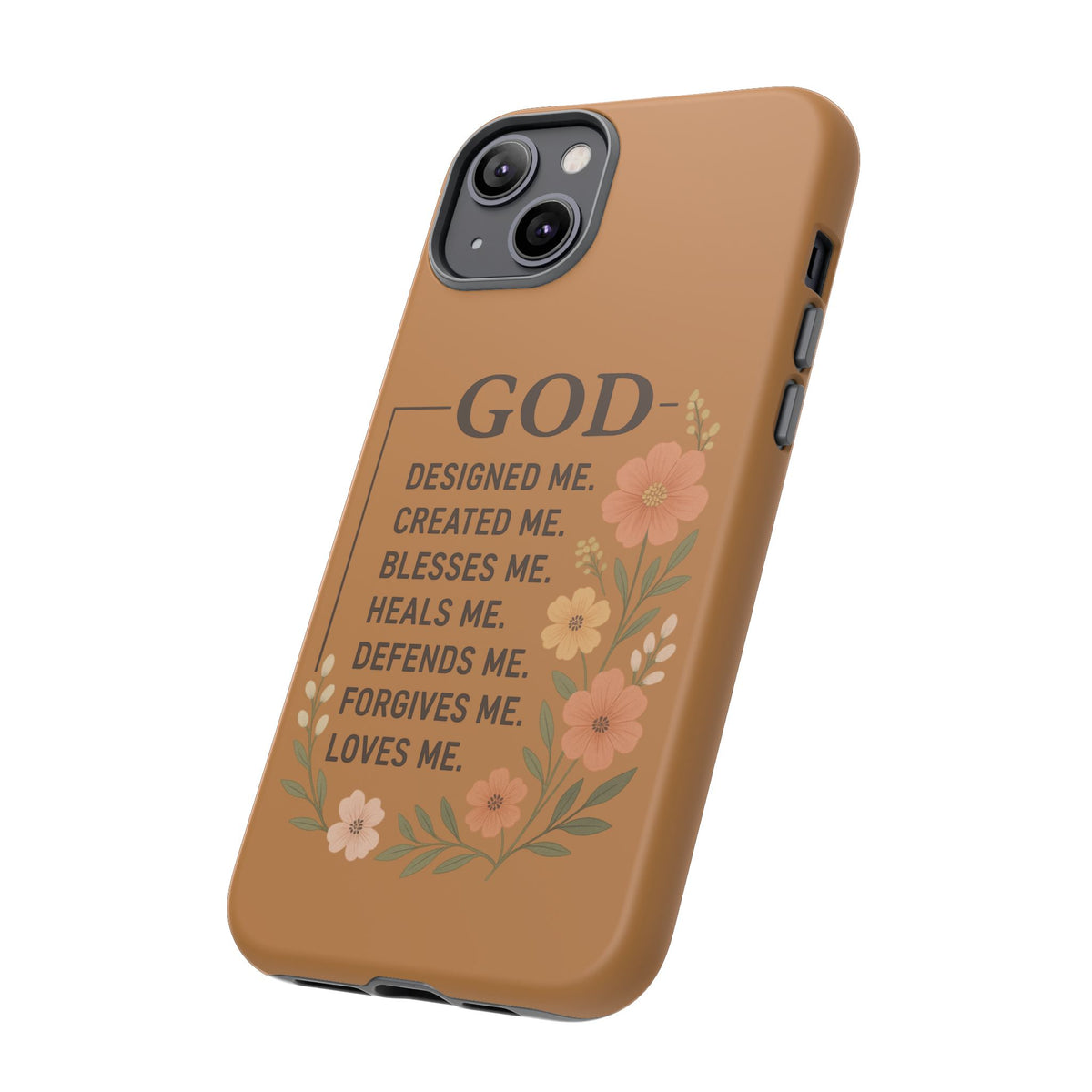 "GOD Designed Me" Floral iPhone Case