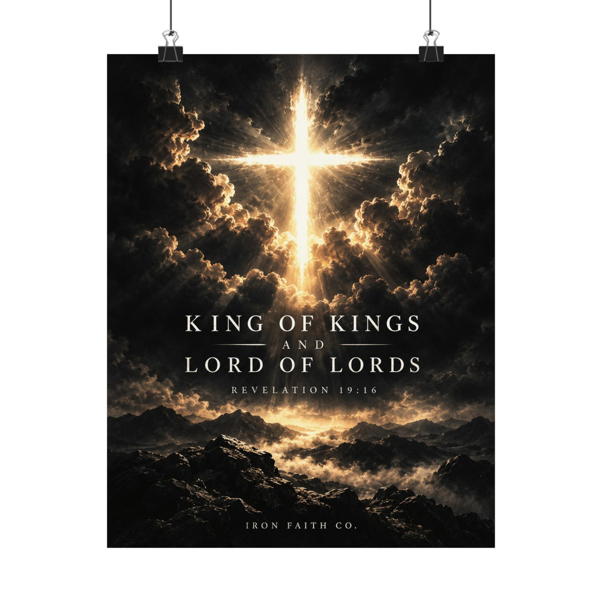 King of Kings Revelation 19:16 Poster
