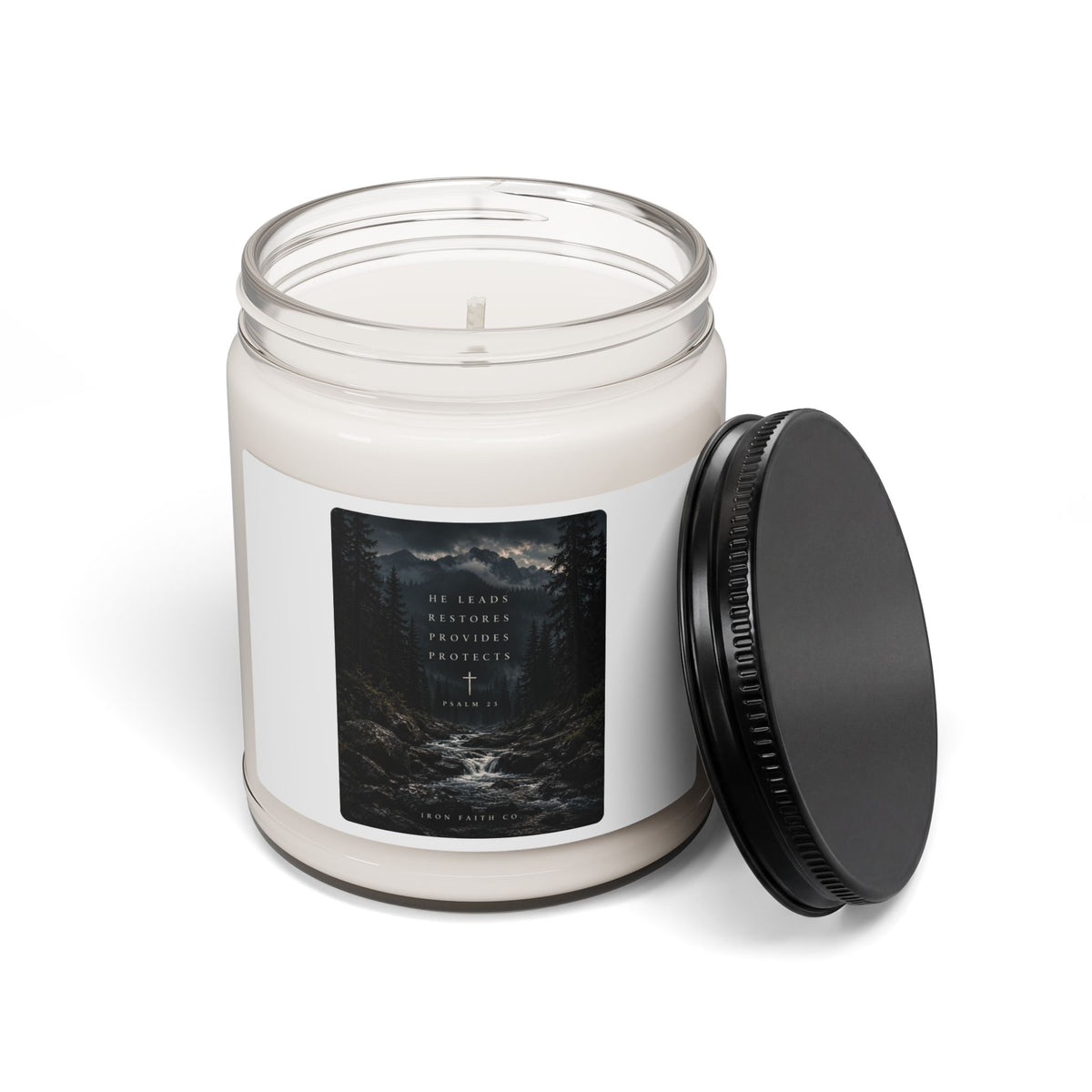 He Leads Psalm 23 Scented Soy Candle, 9oz
