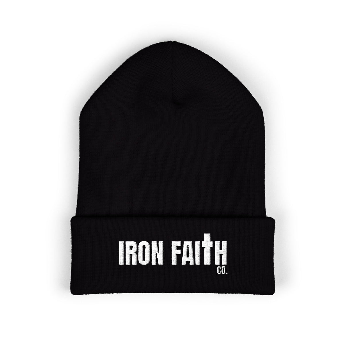 Iron Faith Co. Wordmark Embroidered Cuffed Beanie