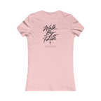 Walk By Faith Women's Fitted Tee – Back Print