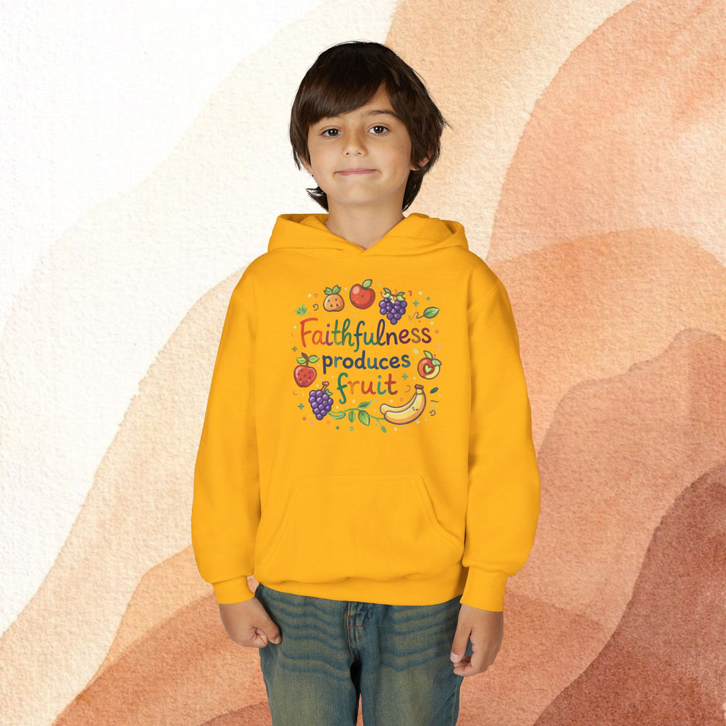 Youth Hoodie — Faithfulness Produces Fruit Kids Hooded Sweatshirt - photo 28 of 30