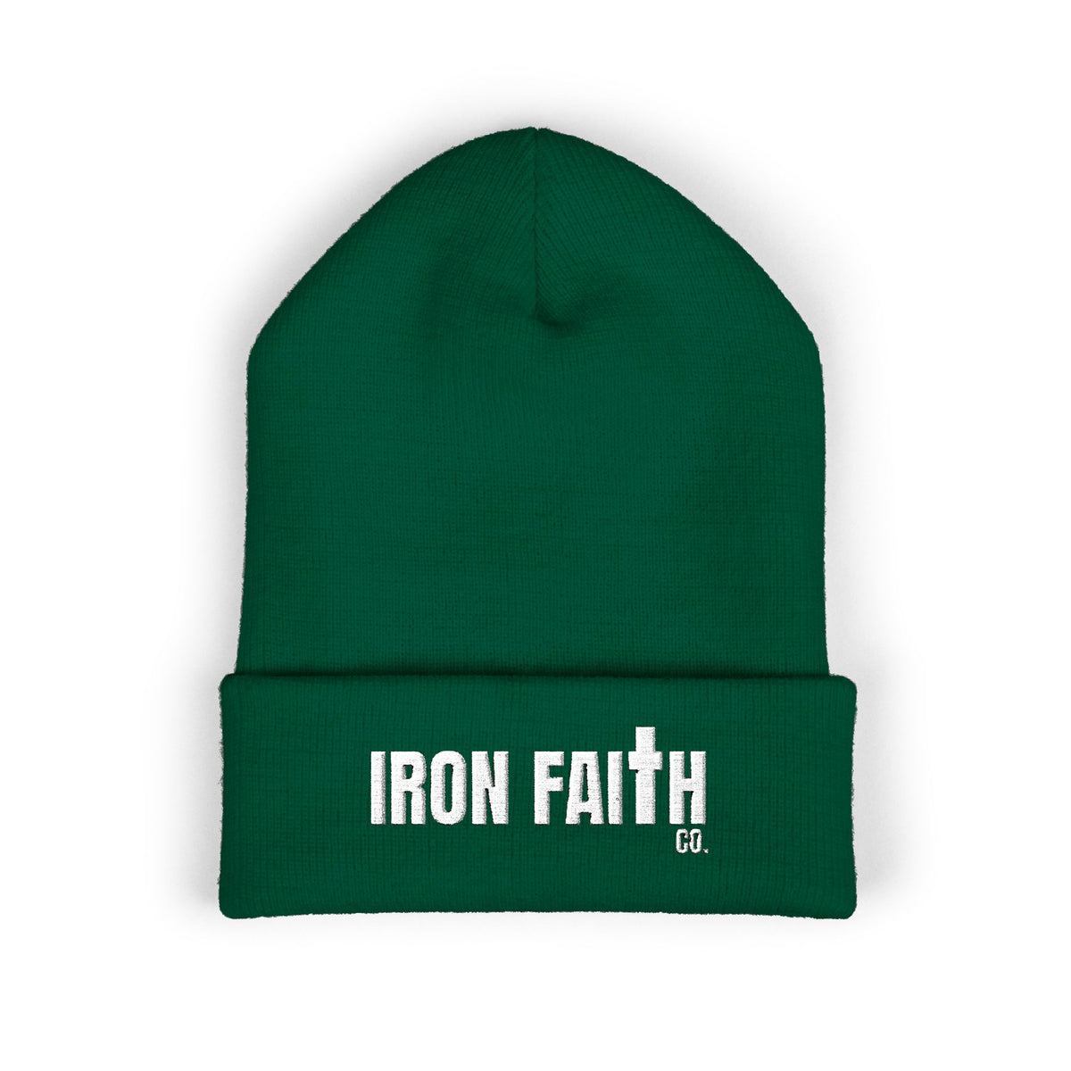 Iron Faith Co. Wordmark Embroidered Cuffed Beanie