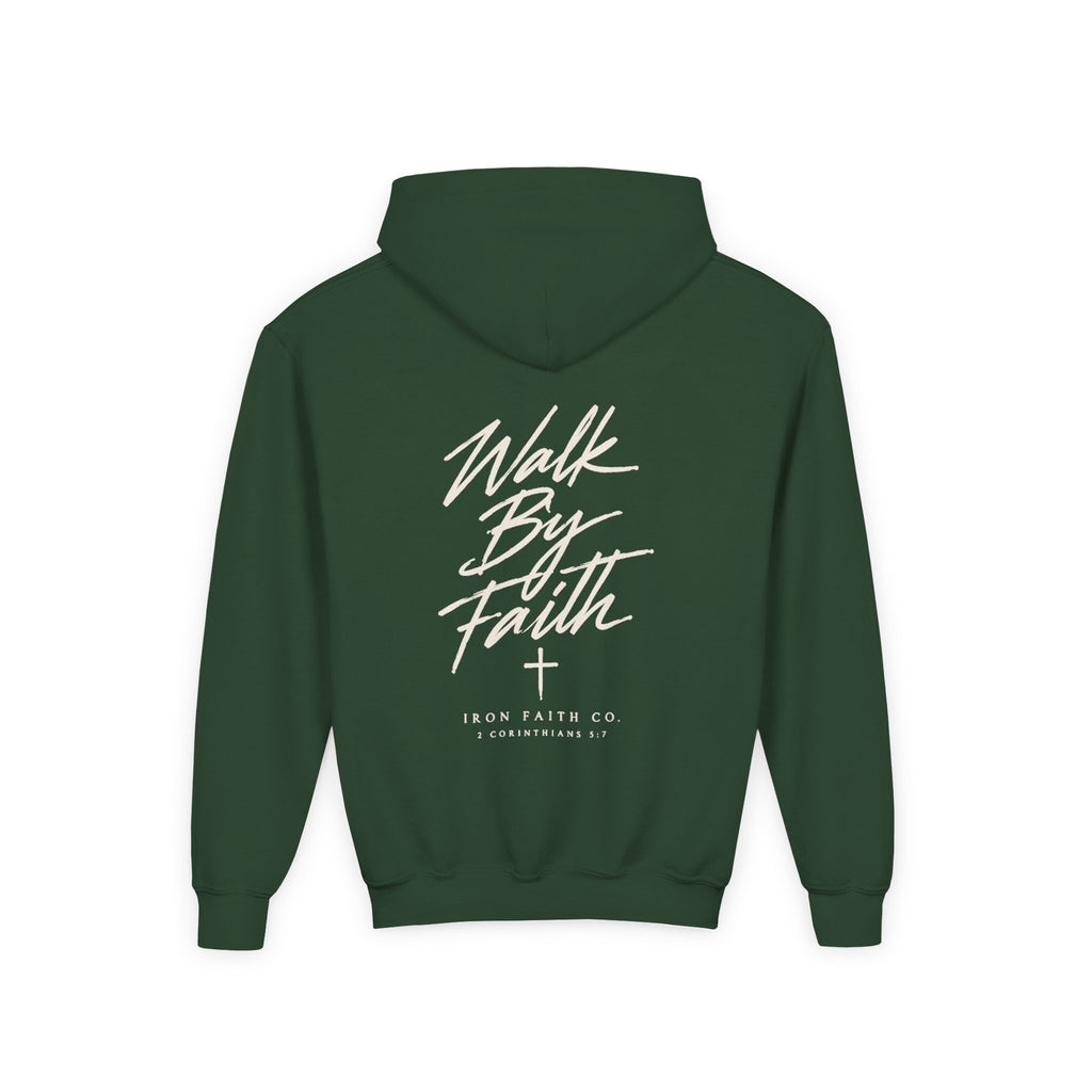 Walk By Faith Youth Hoodie – Back Print
