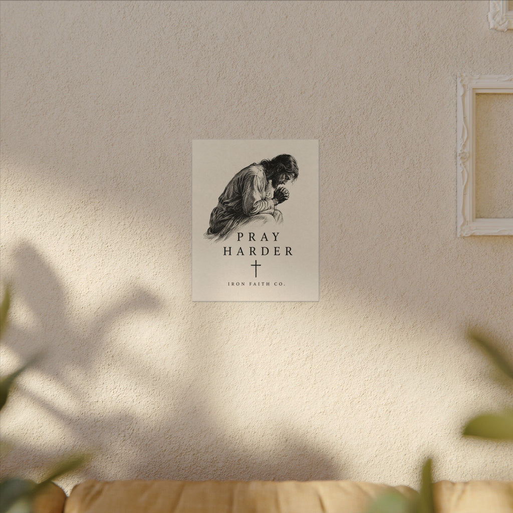Pray Harder Canvas Print