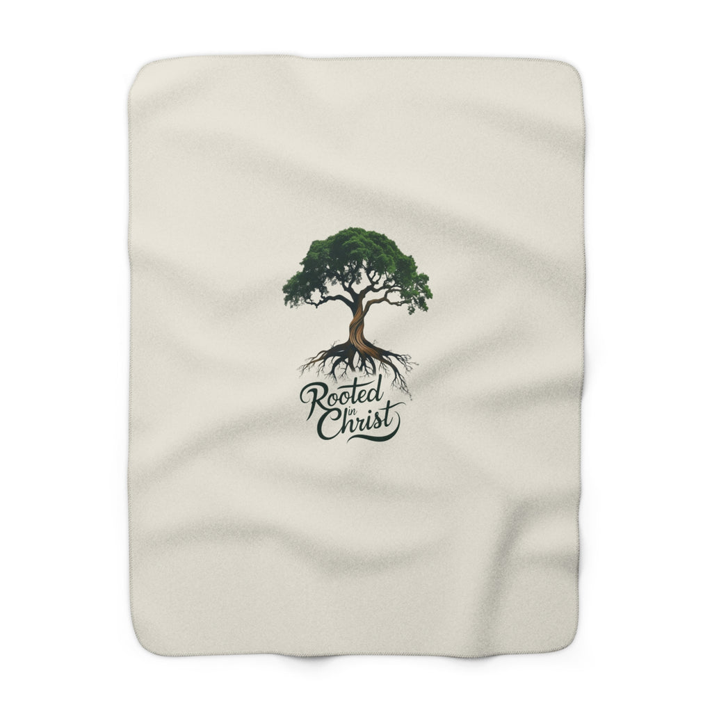 Rooted in Christ Sherpa Fleece Blanket