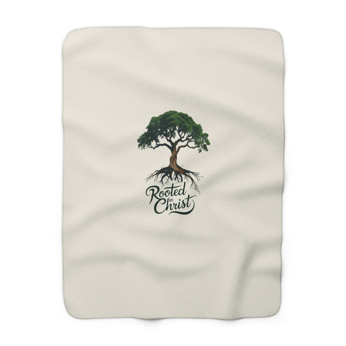 Rooted in Christ Sherpa Fleece Blanket