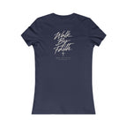 Walk By Faith Women's Fitted Tee – Back Print